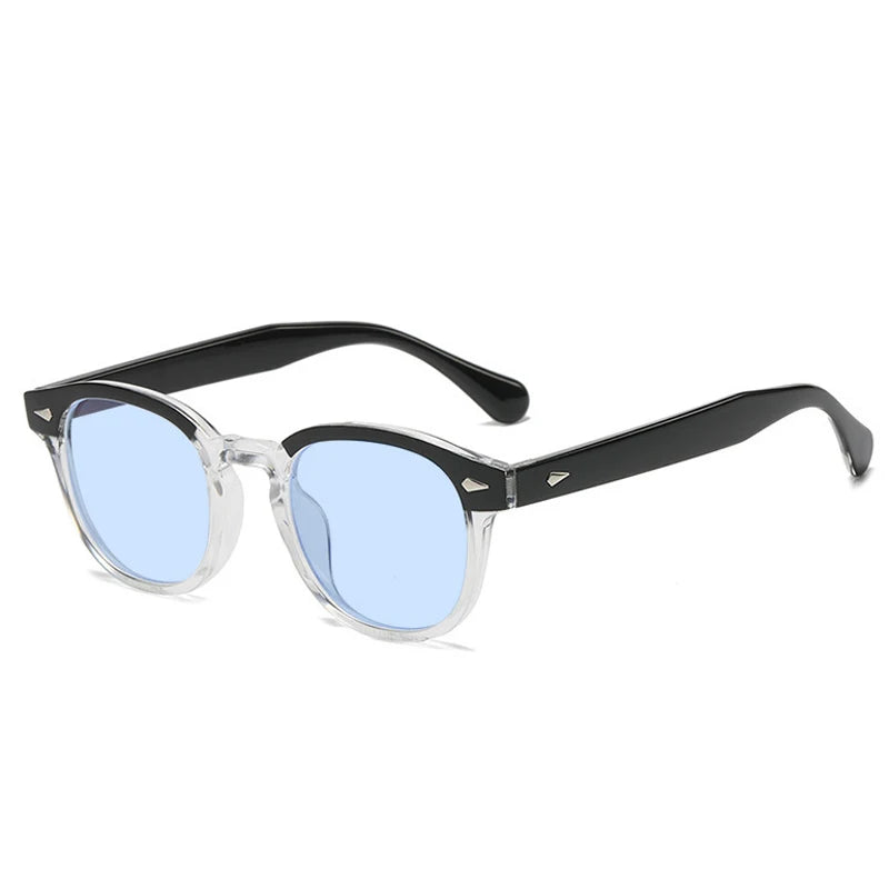 JNPCXI Quality New Retro Round Sunglasses Women Fashion Rivets Decoration Shades UV400 Men Punk Leopard Sun Glasses